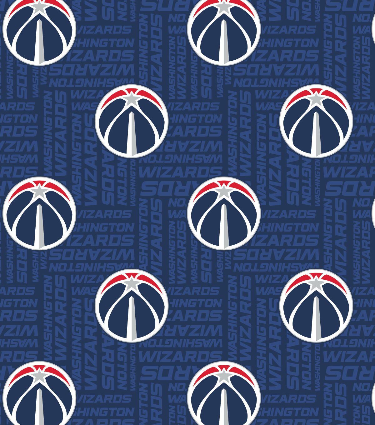 Washington Wizards Toss Wordmark NBA Fleece Fabric