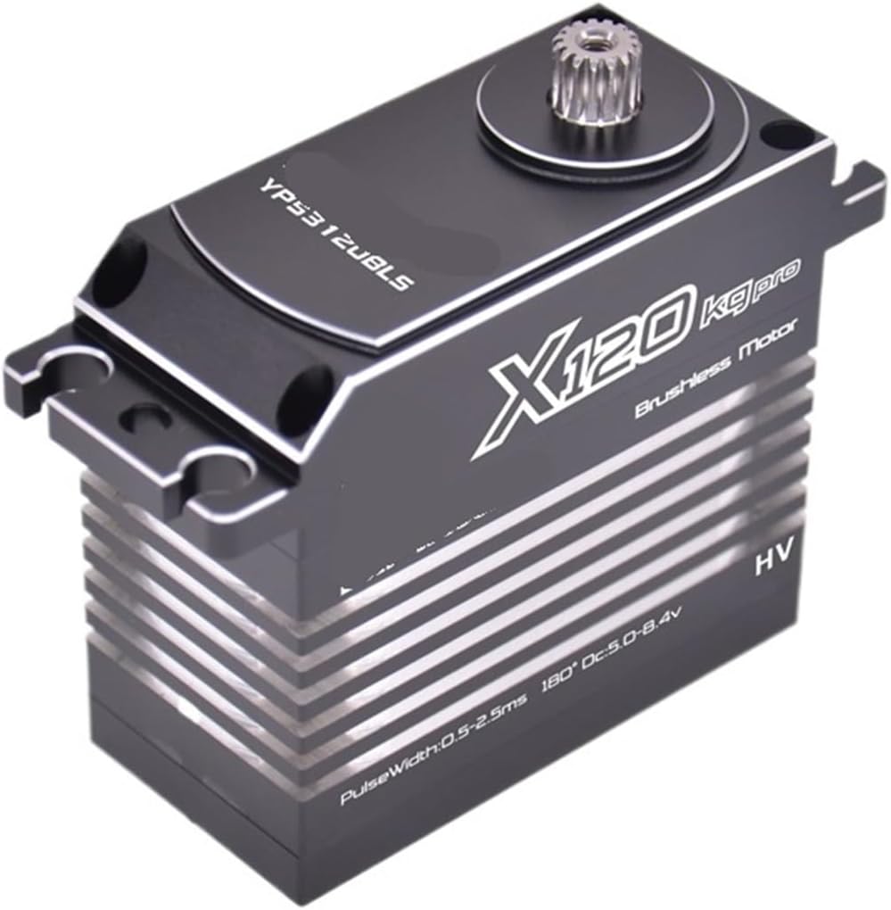 120KG High Torque High Pressure CNC Aluminum Shell Metal Gear Brushless Waterproof 1/6 Scale Large Model Servo