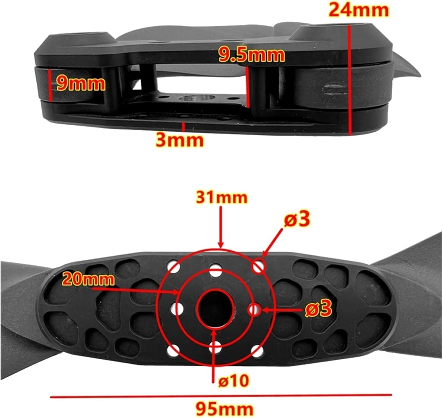 Compatible for 8318 8110 Motor, 30 Inch 30112 Folding Propeller CW CCW for Multi Copter Power System(NO.5 Detail List)