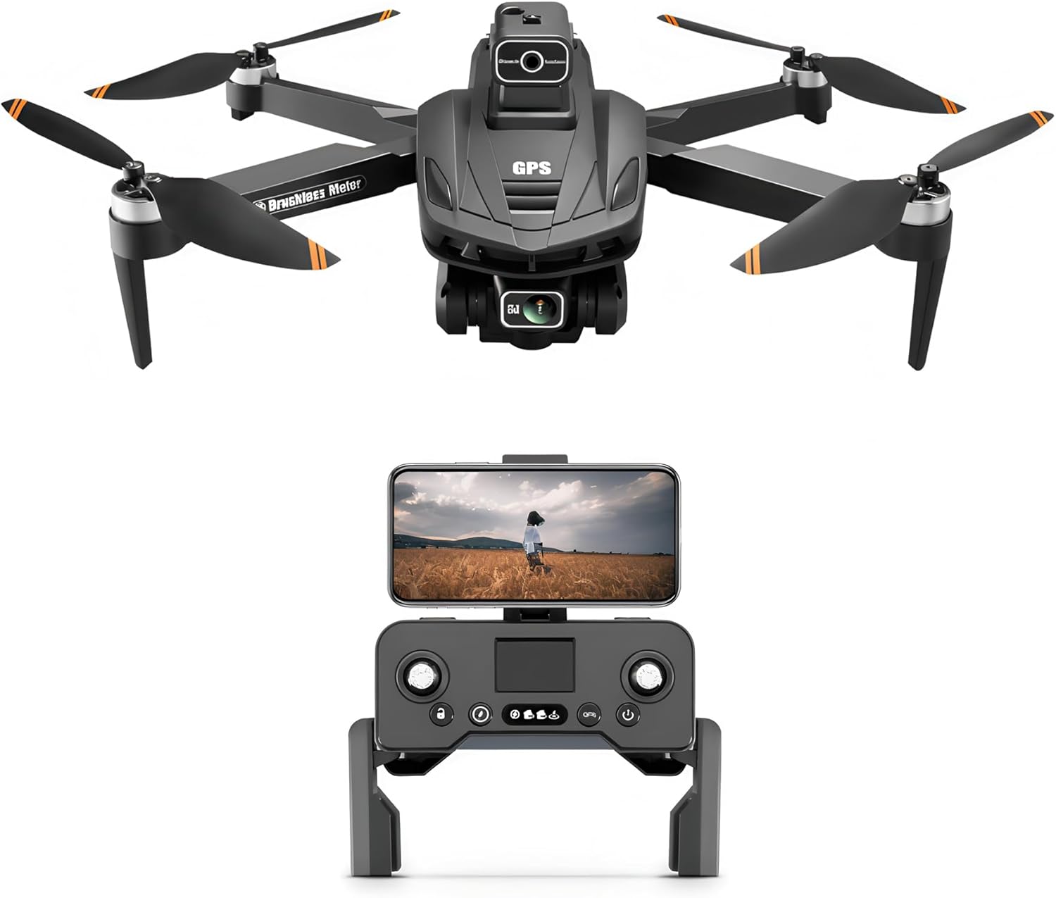 V168 4K UHD Drone with GPS Return, 90° Adjustable Camera, 5G HD Transmission, 30 Min Flight, 3000M Range, Obstacle Avoidance, Brushless Motor, Follow Me & Waypoint Fly