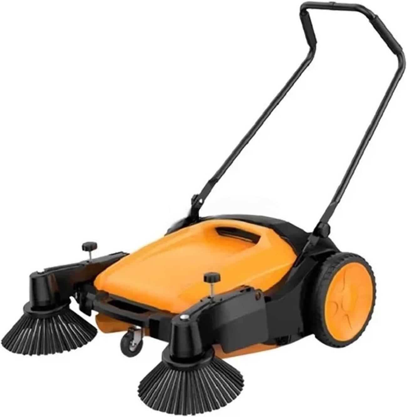 CAARLA Push Sweeper Twin Walk-Behind Outdoor Hand Push Floor Sweeper