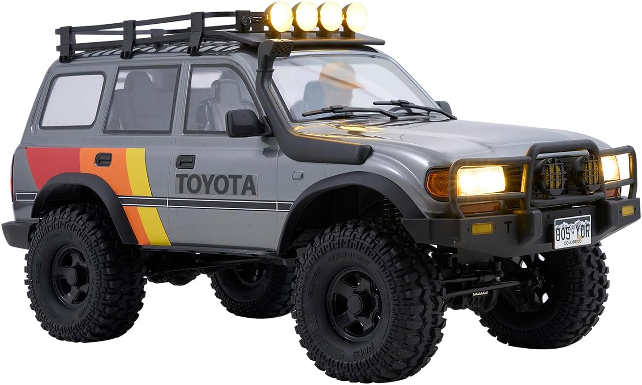FMS 1/10 FCX10 RC Crawler Land Cruiser LC80 Toyota Licensed, 4WD RC Rock Truck with 2.4Ghz Transmission, Hobby Grade RC Climbing Car (RS Version)