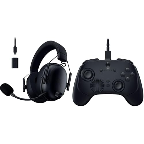 Razer BlackShark V3 Wireless Gaming Headset (50mm Drivers, 70Hr Battery) & Wolverine V3 Tournament Edition 8K PC Controller Bundle