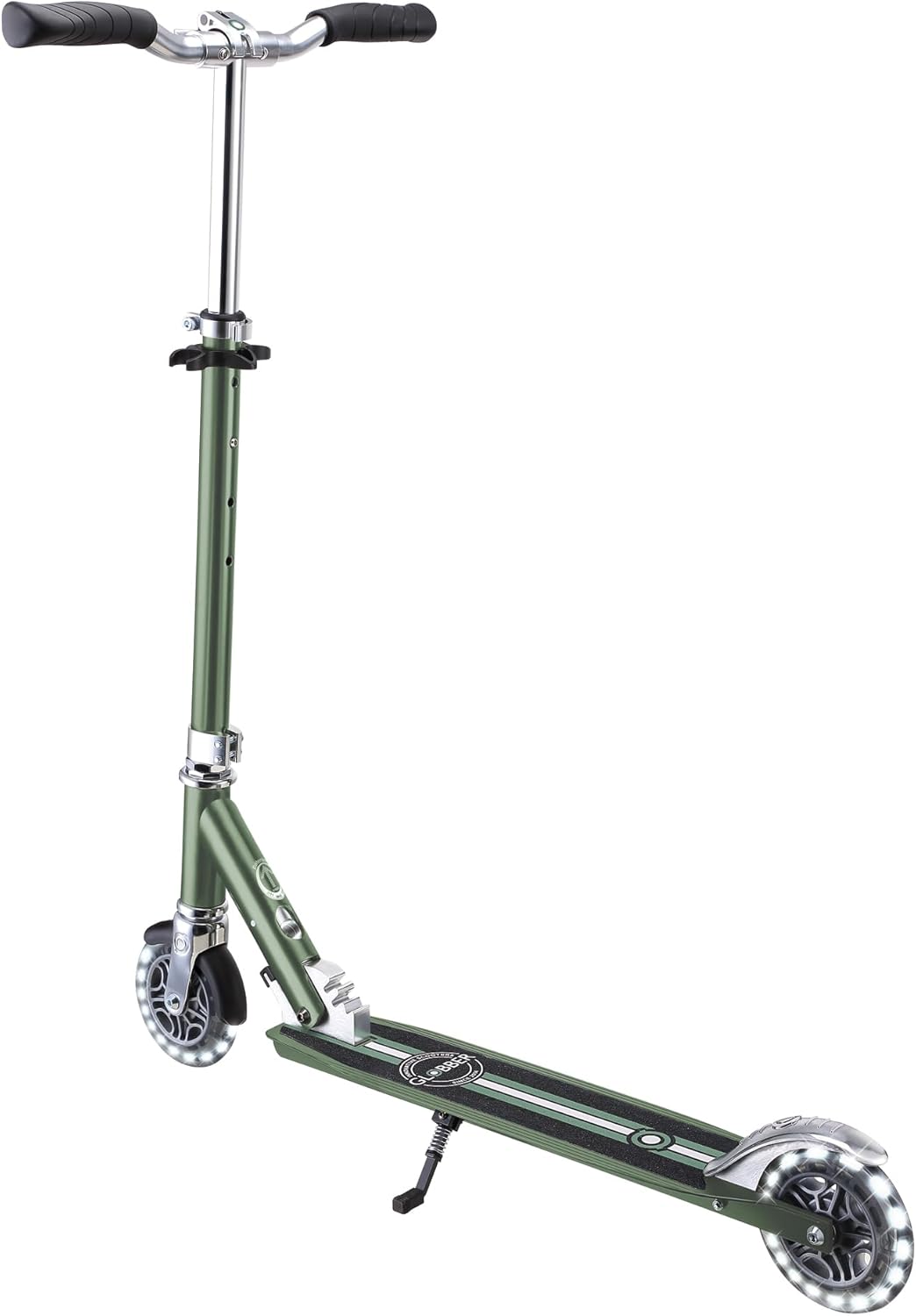 Globber Flow Foldable Element 2 Wheel LED Scooter - 4 Height Adjustabe Folding Handlebars - 5 Years Plus - 2 Year Warranty