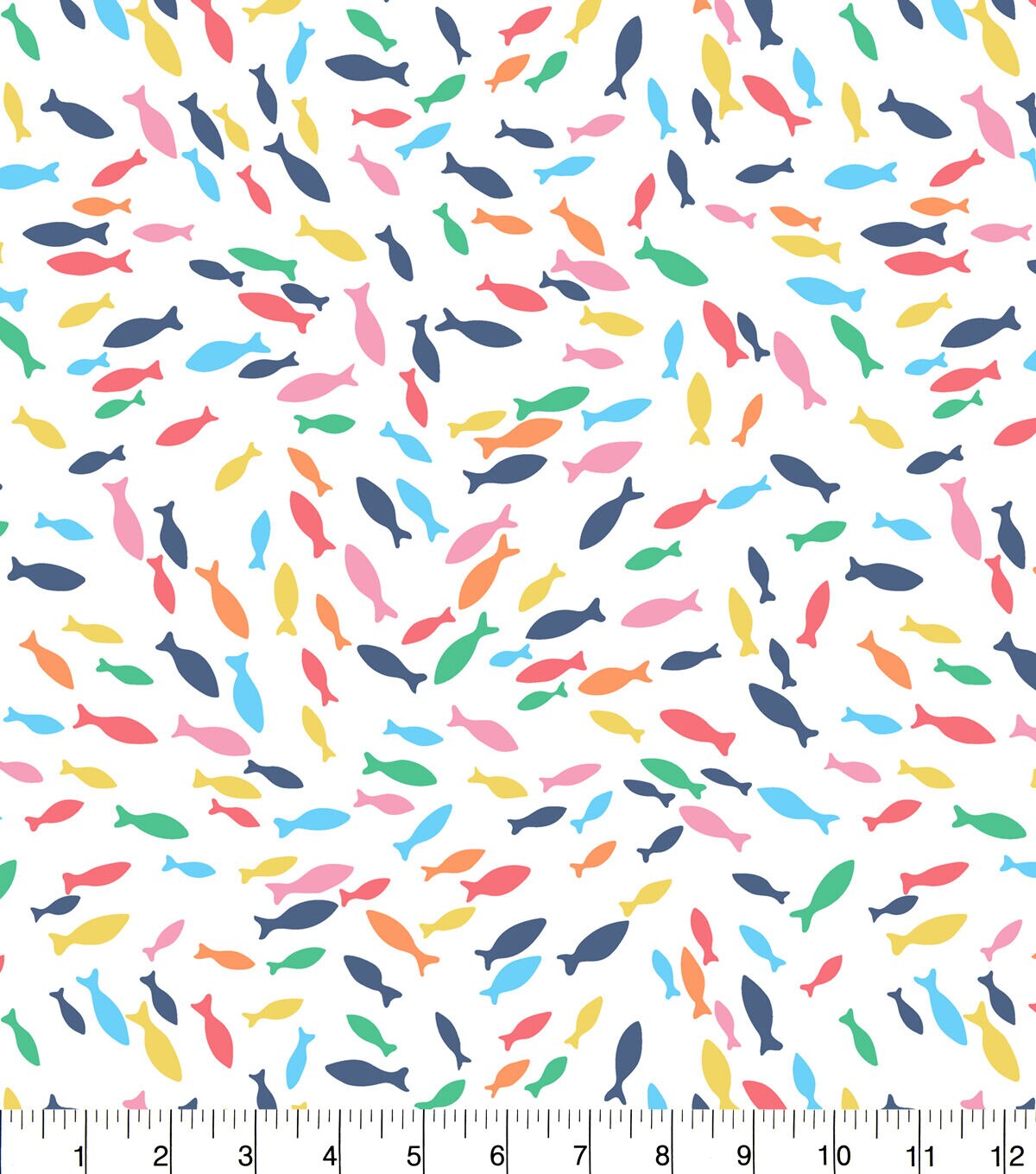 Colorful Fish Super Snuggle Flannel Fabric