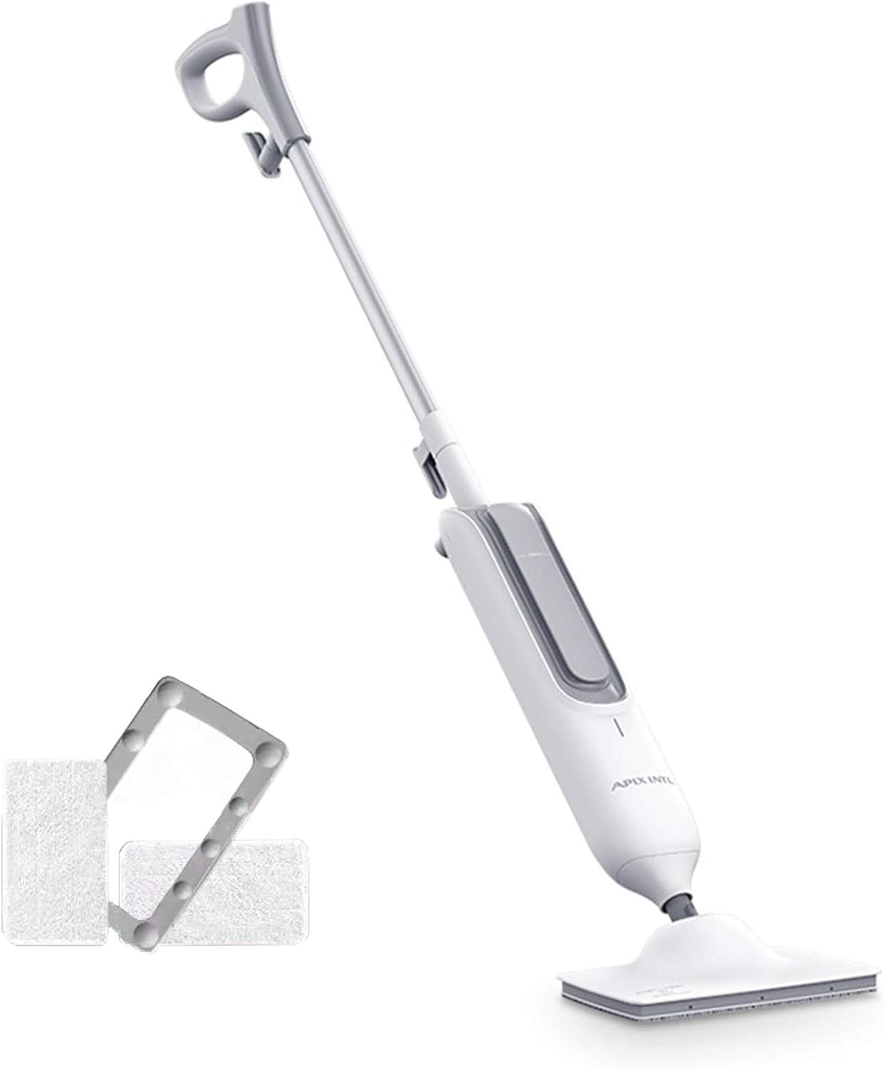 Cordless Electric Mop Multifunctional Steam Mop Electric Mop Scrubbing Mop High Temperature Cleaner Including 2 Replaceable Microfiber Pads White