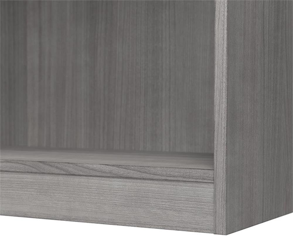 Pemberly Row Engineered Wood Universal Tall 5 Shelf Bookcase Set - Platinum Gray
