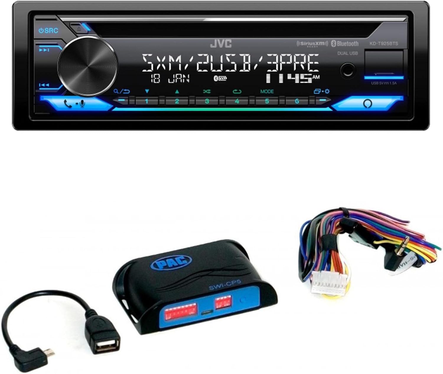 JVC KD-T925BTS CD Receiver Featuring Bluetooth