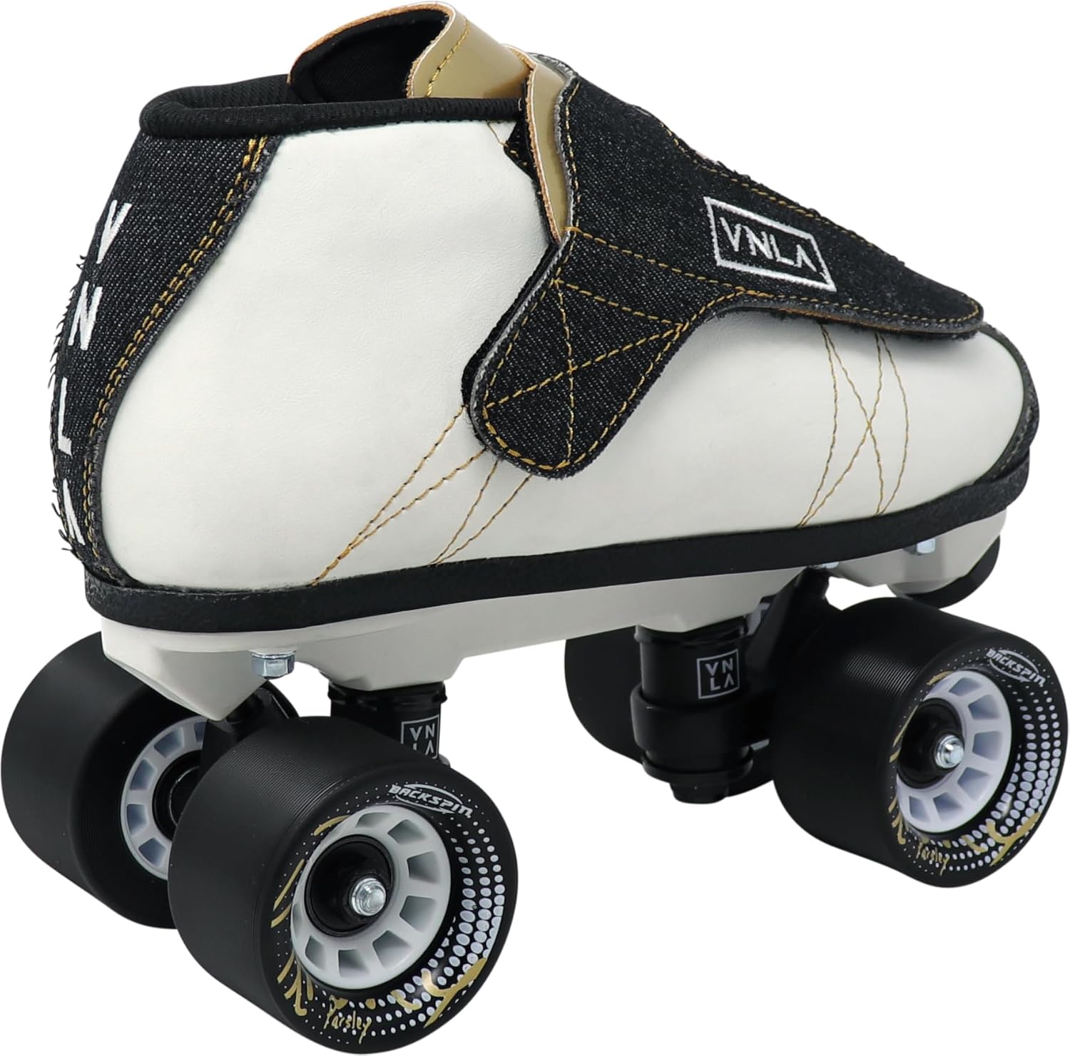 VNLA Jr. Chuck Parsley Jam Roller Skates | Includes VNLA Reaction ABEC-9 Bearings, Jam Plugs, and Backspin 93A 63mm Indoor Wheels| Speed Roller Skates for Men and Women | Sizes 3-14