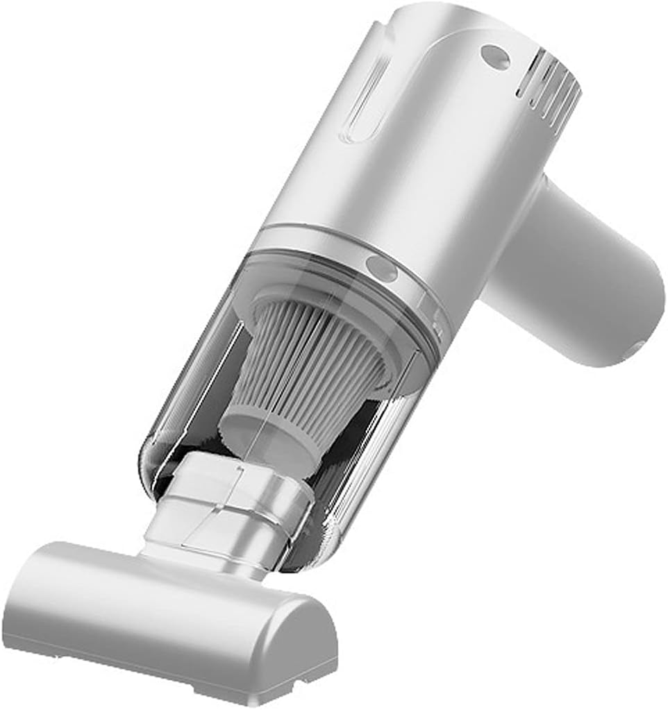 PacuM Hand held Vacuum Handeld Car Vacuum Cleaner Portable Car Vacuum Cleaner Strong Suction USB Cordless Cleaner for Car Home (Color : White)