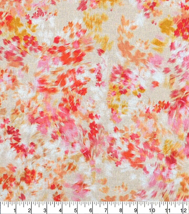 Fall Pink Blurred Blender Cotton Fabric