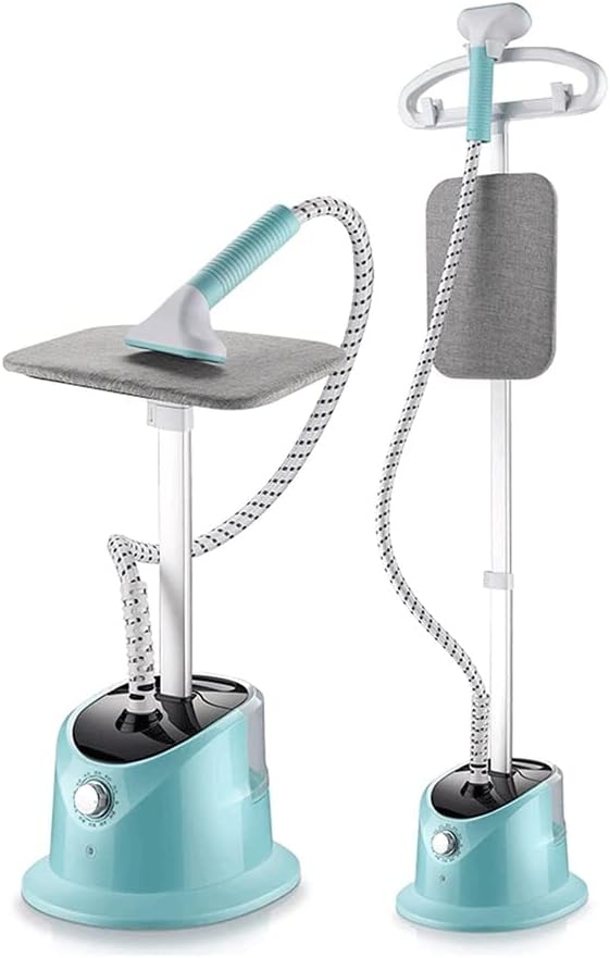 Clothes 2000W Vertical Garment Steamer,Small Hanging Ironing Machine Steam Iron Hand-Held Ironing Machine, With Ironing Board and 1.7L Water Tank (Blue)