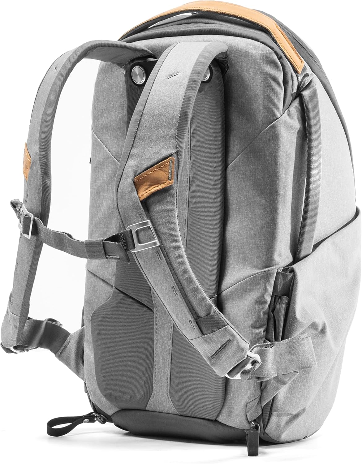 Peak Design Everyday Backpack Zip 20L, Ash, 270-Degree Zip, Dual Side Pockets, FlexFold Dividers, Fits 15