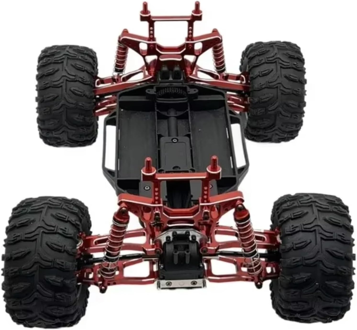 for UD1201 UD1202 Pro 1/12 Metal Steering Cup Shock Absorber Suspension Arm Shock Tower Link Kit RC Car Upgrade Parts Accessories RC Car Repair Kit(Red)