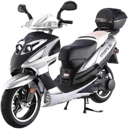 HHH 150cc Scooter Vienna 150 Gas Street Scooter for Adult Lancer 150 Fully Automatic and Led Lights Gy6 Engine 13 inch Tires (Black)
