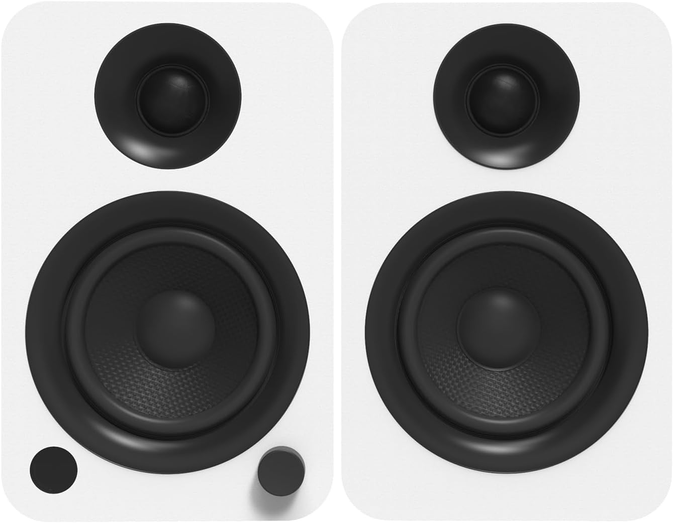 Kanto YUW 140W Powered Speakers with Bluetooth® 4.2 and RCA Input | Features Signal Detection and Auto Stand-by | Remote Included | Pair | Matte White