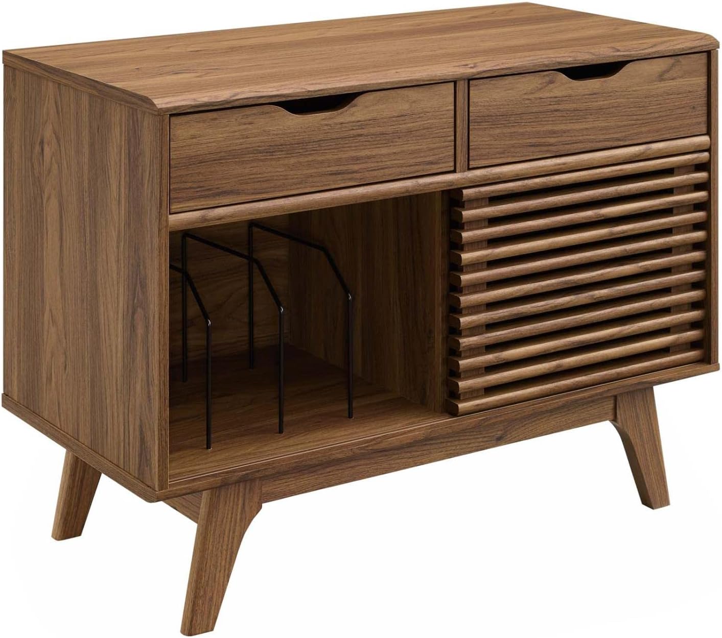 Modway Render Mid-Century Modern Vinyl Record Storage Display Cabinet