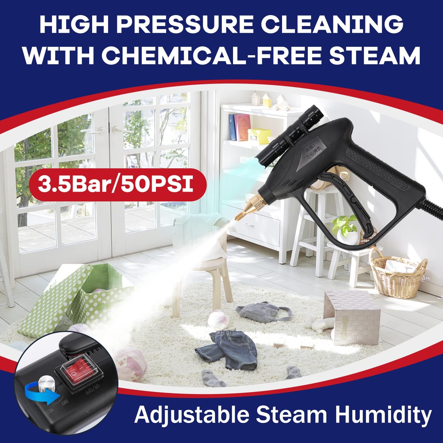 Moongiantgo 2 Units Handheld Steam Cleaner High Power Steamer