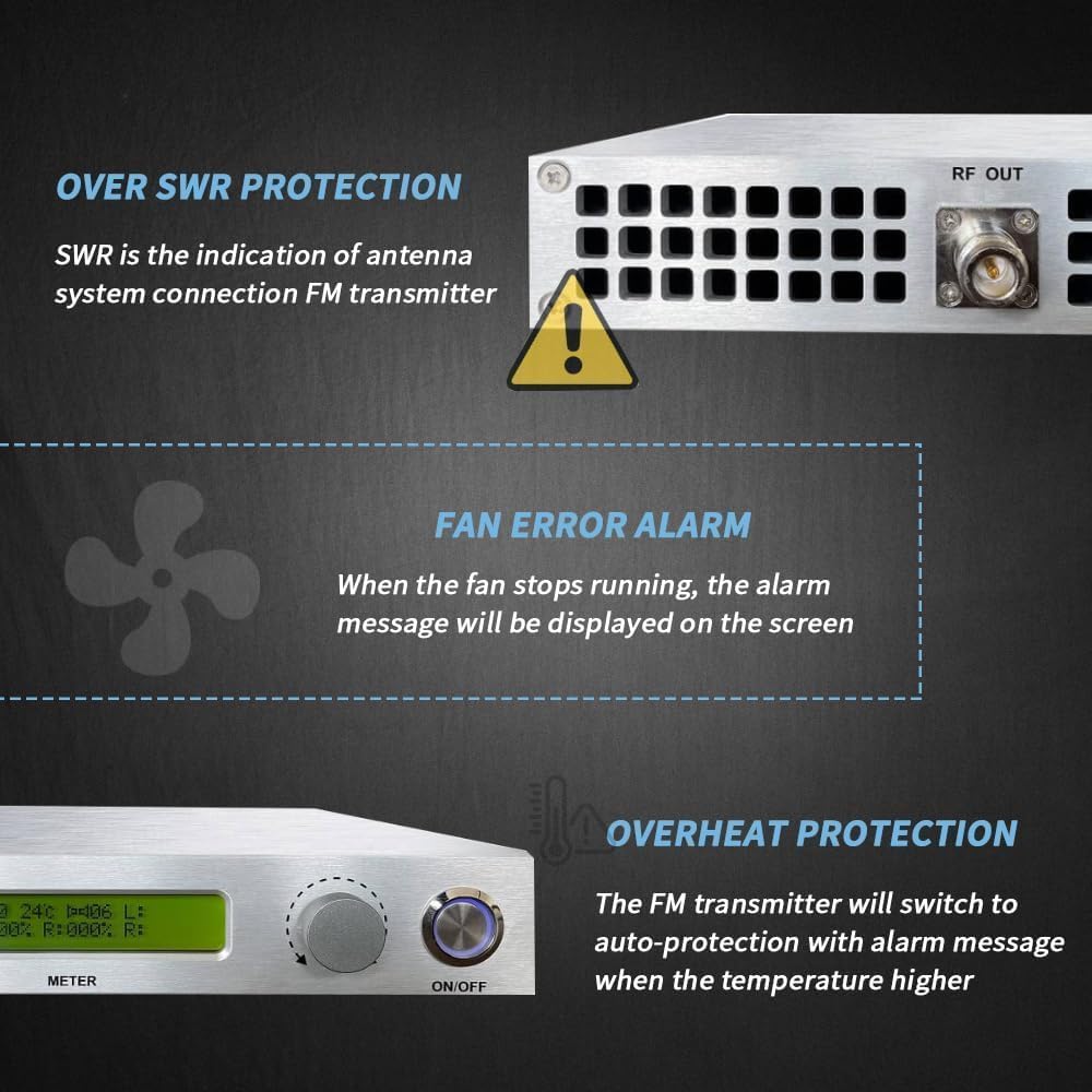 Long Range Radio Professional 100watt FM Broadcast Transmitter for Church Radio Station, FM Broadcast Transmitter 100W