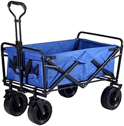 Collapsible Wagon Cart with Wheels Foldable Folding Wagons Carts Silent Universal Wheels,Outdoor Folding Utility Wagon Garden Trolley, Folding Push Cart with Brake, Portable Rolling Lightwei