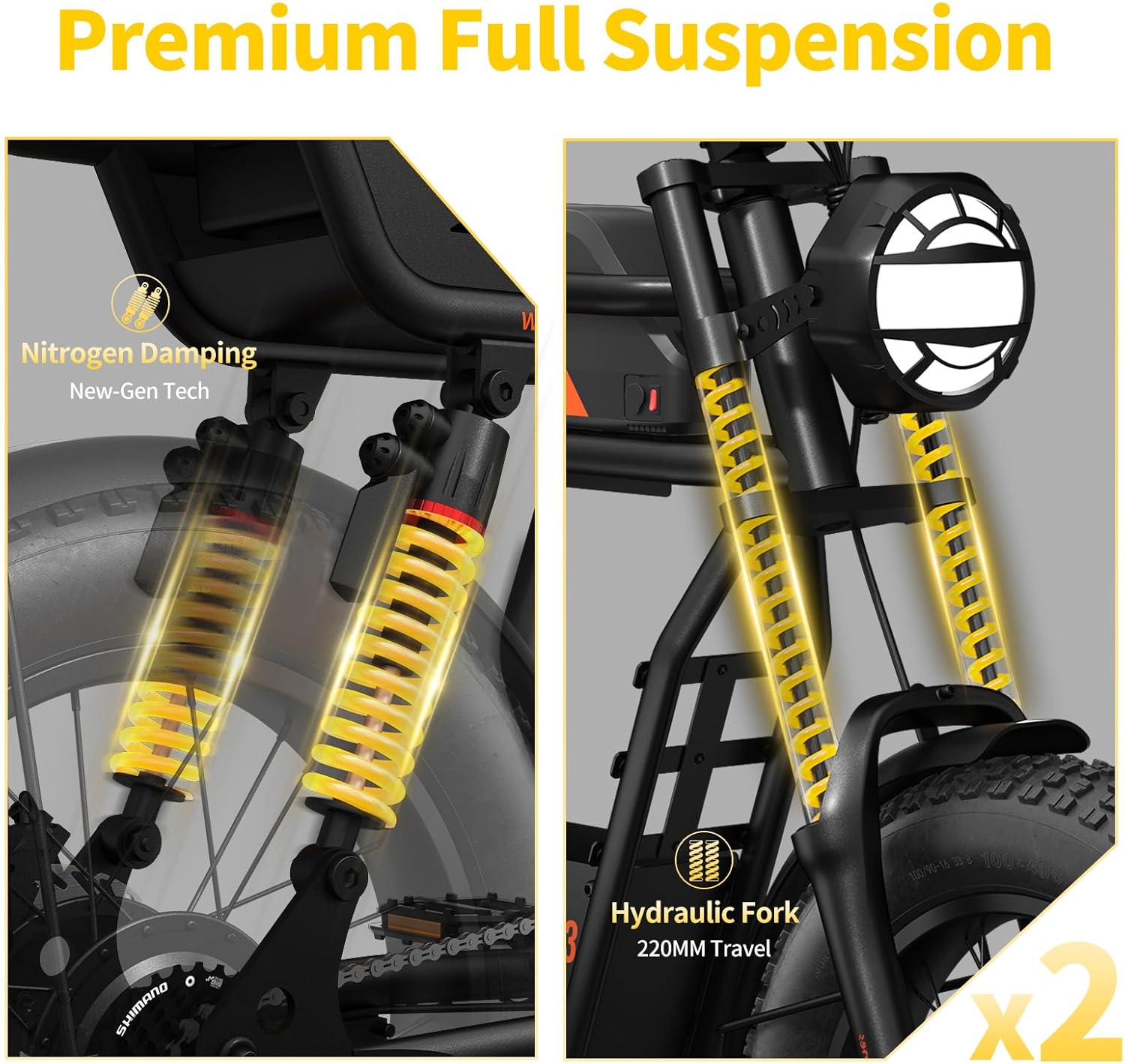 1500W Electric Dirt Bike with Basket for Adults, 20