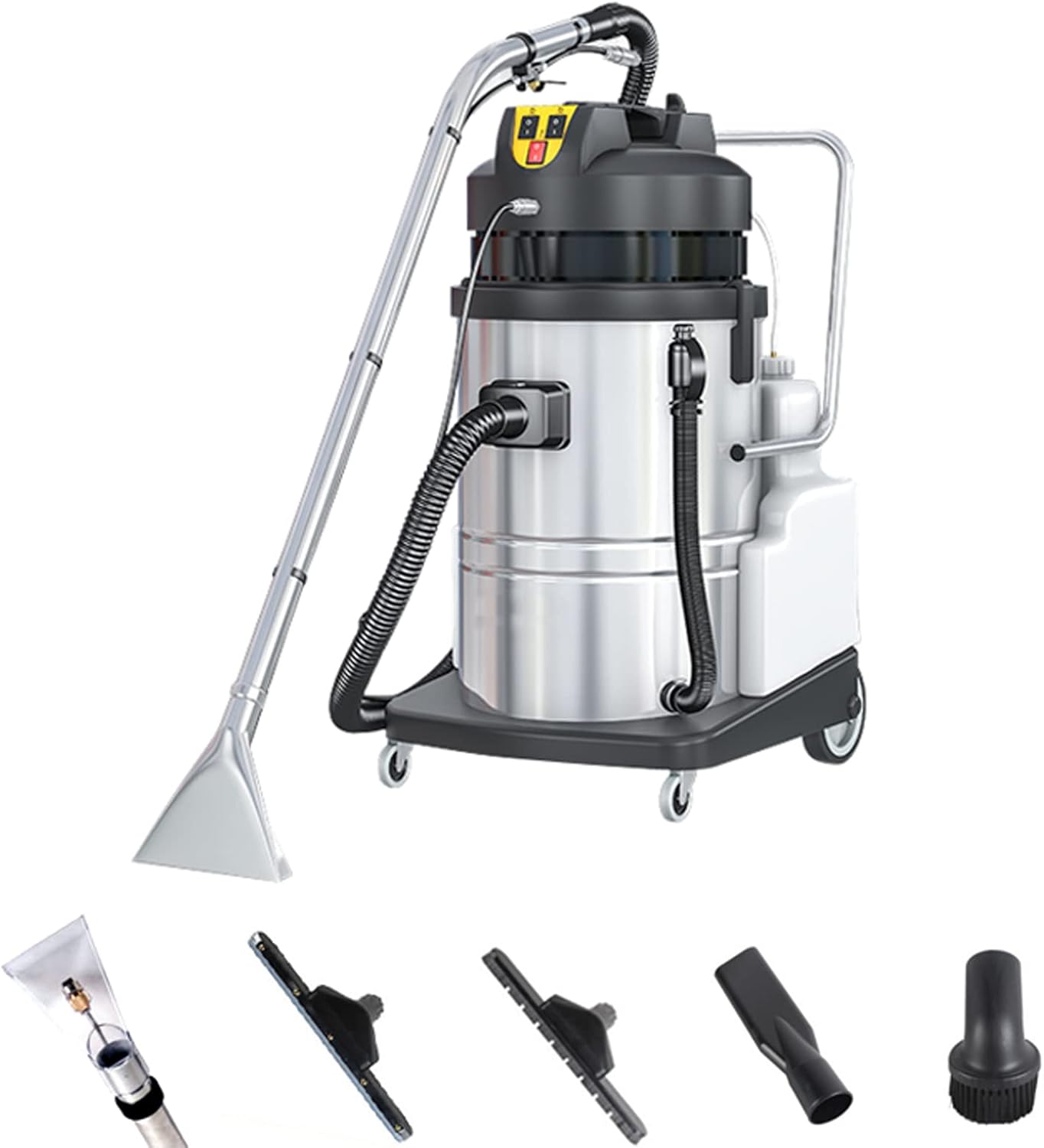 TECHTONGDA Commercial Carpet Cleaner Multi-Purpose Carpet Extractor Upholstery Wet Dry Vacuum Cleaner Floor Cleaning Machine 60L/16Gal 2000W