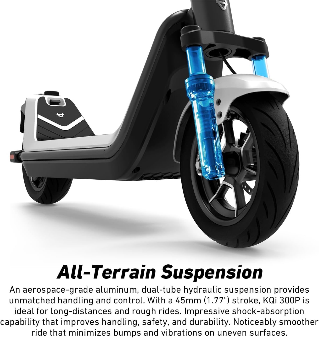 NIU K100P/K300P/K300X Electric Scooter Adult - E Scooter with Suspension, 600-1000W Peak Power, 18-37.3 Miles Max Range, Top Speed 17.4-23.6MPH, Commuting E-Scooter