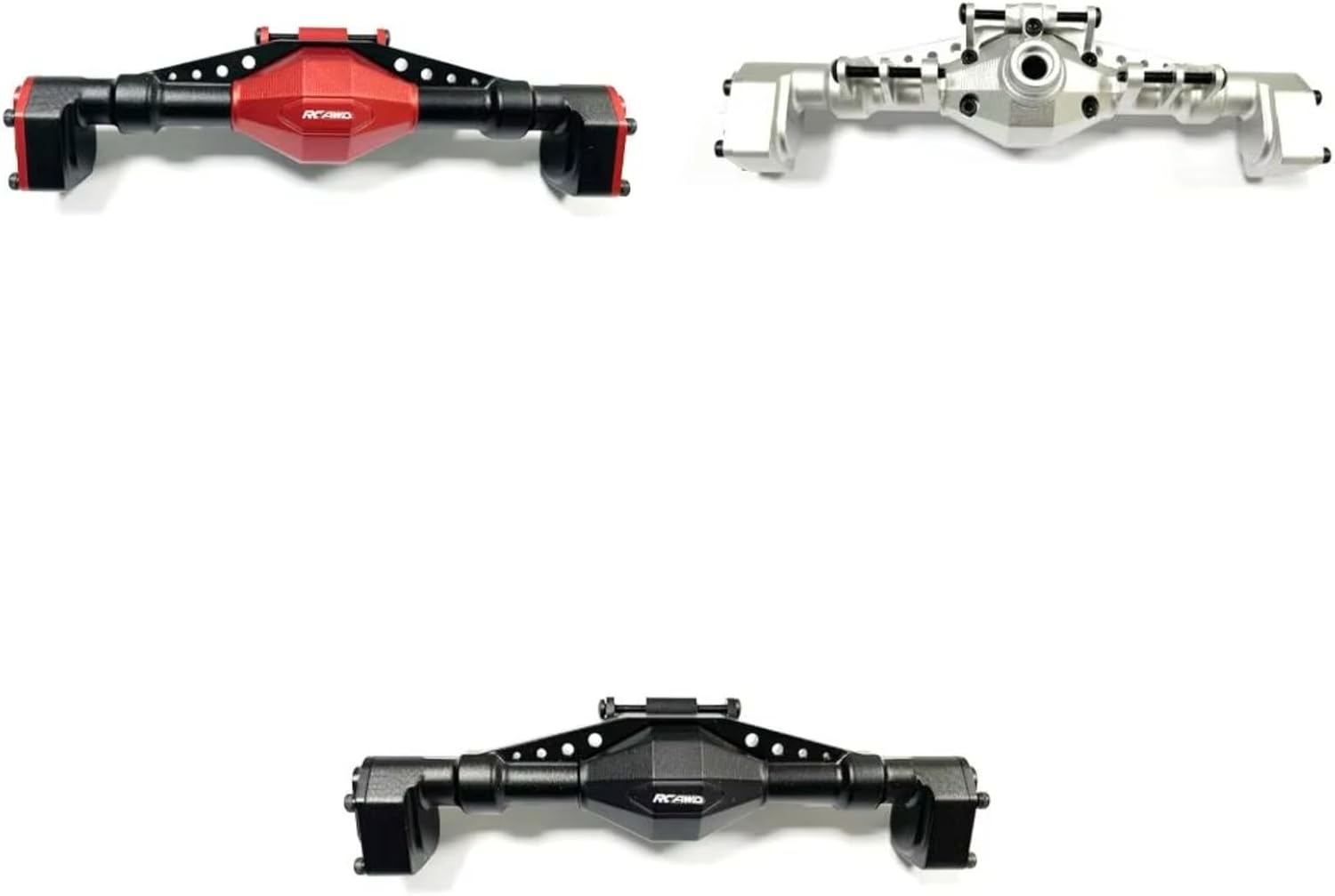 Rc Front Rear Axle for Axial UTB18 for Capra AXI01002 1/18 RC Car Upgrade Parts Vehicle for Climbing for Buggy Aluminum Alloy Front Rear Portal Axle(Black,1Set)