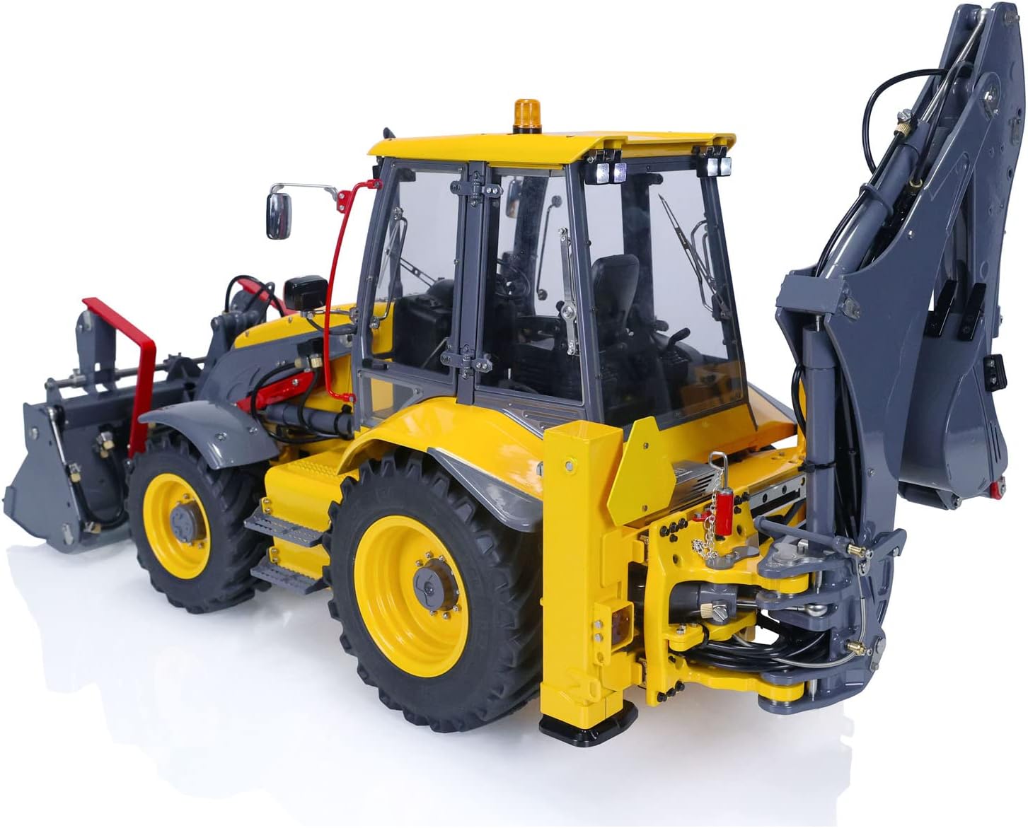 TOUCAN RC HOBBY Lesu 1/14 Metal Hydraulic Rc Backhoe Loader Aoue Bl71 2 in 1 Electric Excavator Heavy Hydraulic Model