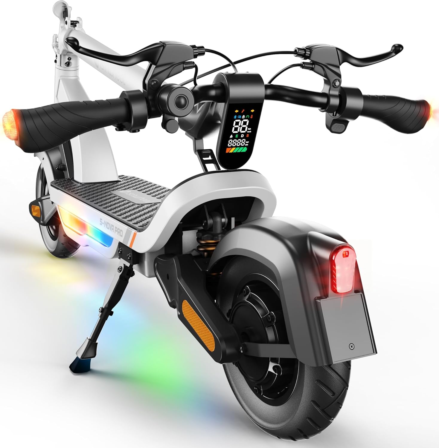 isinwheel S-Nova Electric Scooter Adults – 19/38 Miles Long Range, 600/1000W Peak Power, 20/28 MPH Top Speed, 8.5