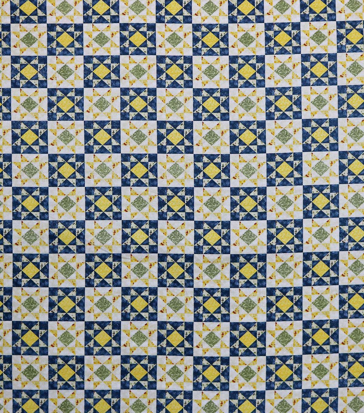 Blue & Yellow Patchwork Super Snuggle Flannel Fabric