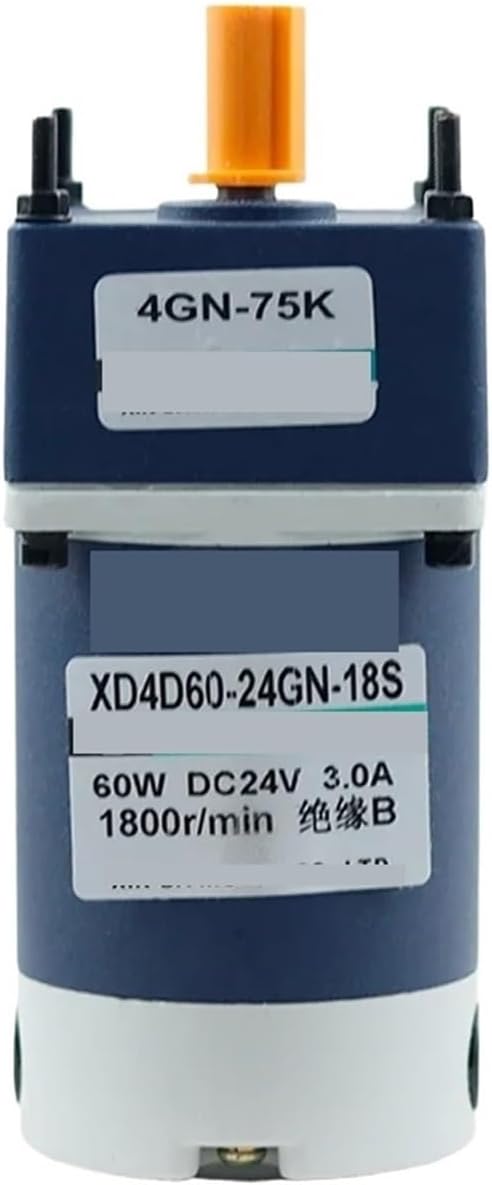 12V24V DC Gear Reducer Motor 60W Electric High Torque Micro Motor Gear Slow Speed Regulation Small Gear Motor(400 RPM_24V)