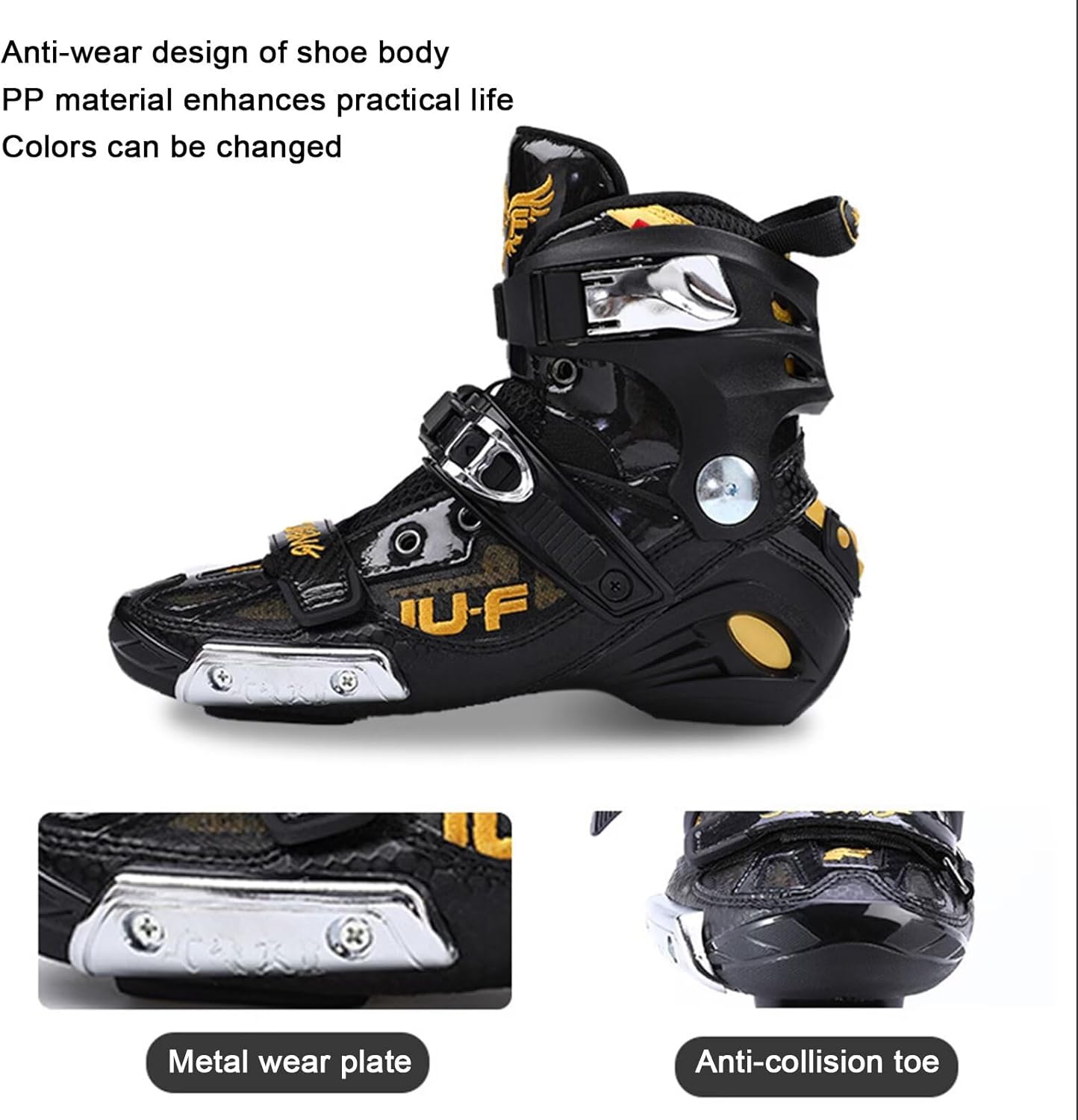 Inline Racing Skate for Men and Women 4 Wheel Single Row Fancy Roller-Skates Professional Club Stunt Fitness Outdoor Indoor