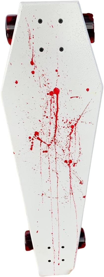 Coffin Blood Spatter Skateboard | Longboard | 30x9 | Coffin Croozer