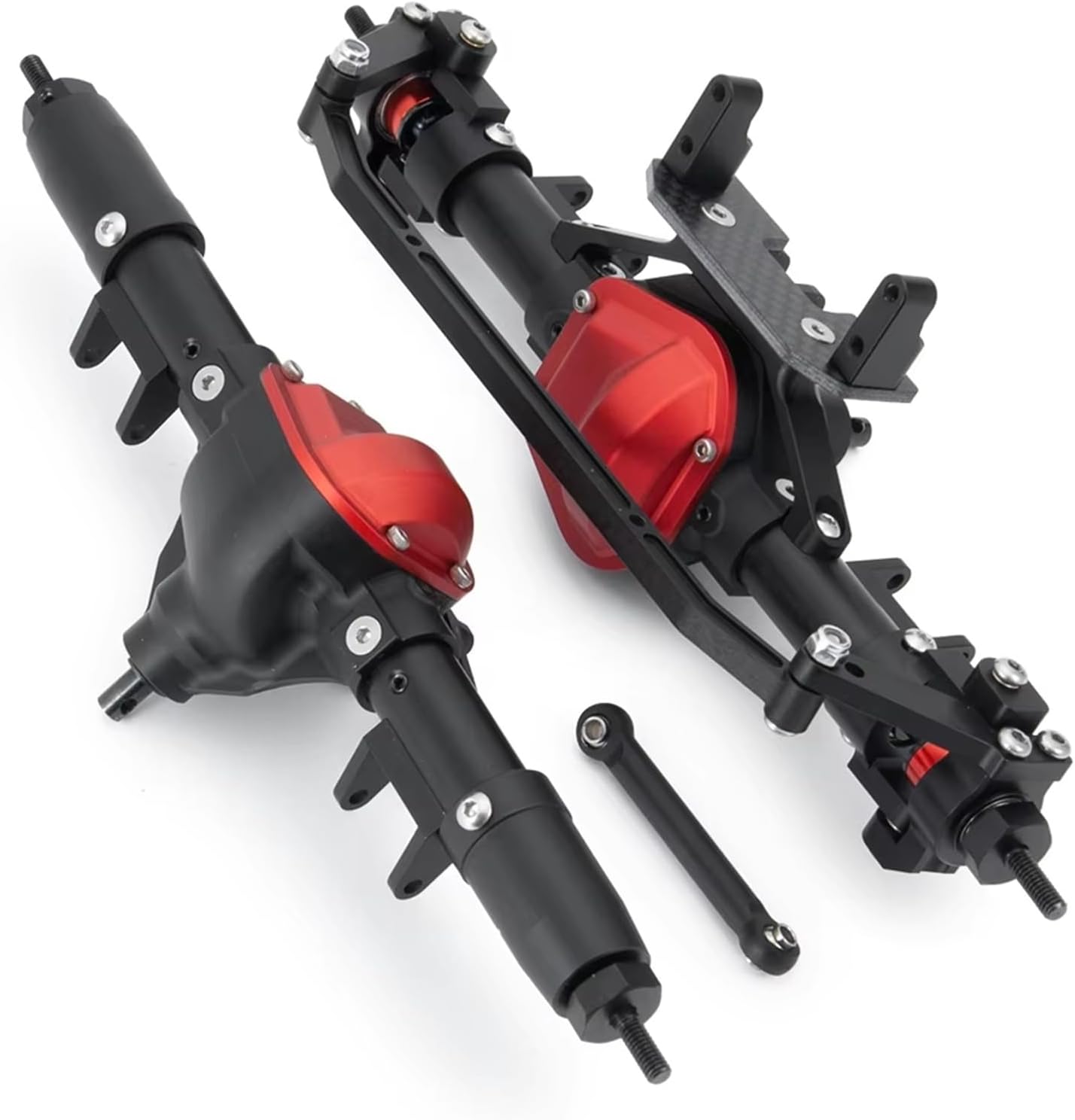 RC Car Parts Compatible with Axial for SCX10 90047 for Wrangler 1/10 RC Crawler Car Accessories Aluminum Alloy Front Rear Axle Portal Axle(Rear and Front)