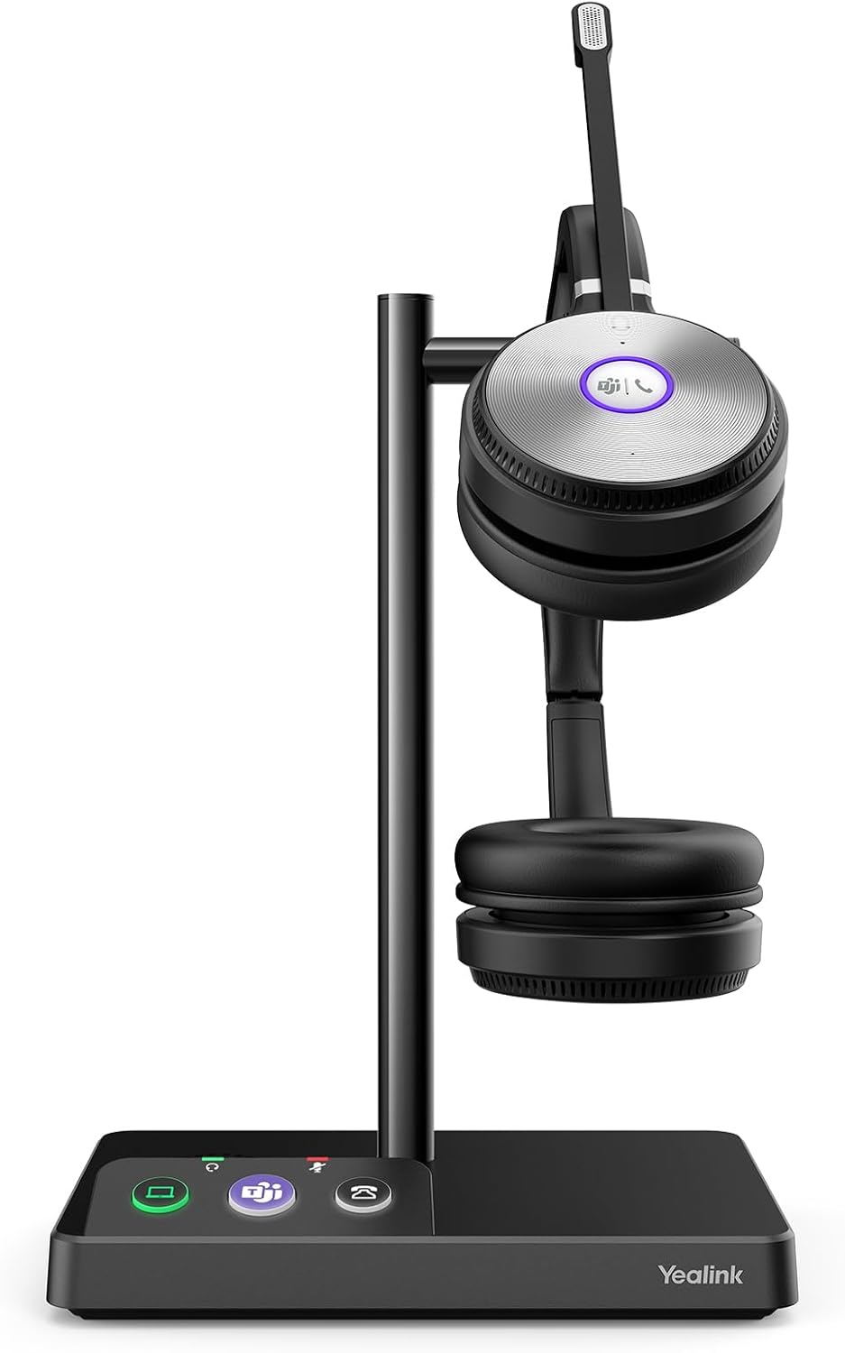 Yealink WH62 Wireless DECT Headset Teams Zoom UC Certified, Work for PC Computer Laptop Mac, Office Desk Phone Softphones VoIP Telephones (WH62 for 3rd-Party Phone)