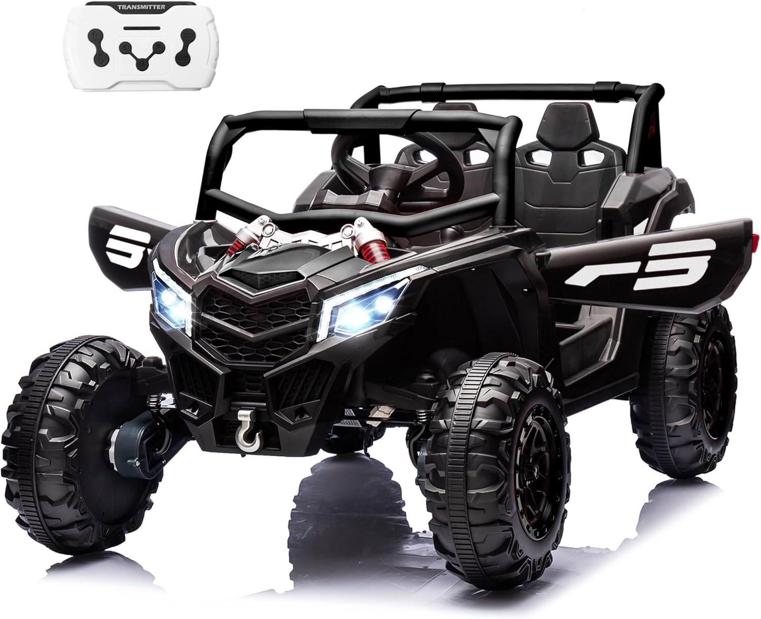 Electric Car for Kids, anrli 24V Ride on Car Battery Powered Off-Road UTV w/Remote Control, 3 Speeds, 4x150W Powerful Motors, 18