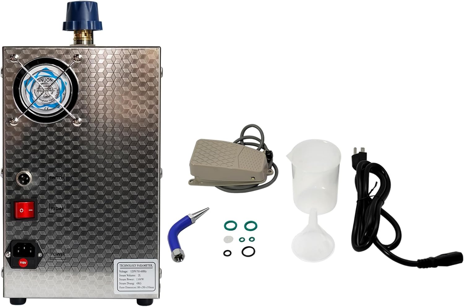 2L Jewelry Steam Cleaner Gem Washer Gold&Silver Steam Cleaning Durable Jewelry Steam Cleaning （110v/1300W）