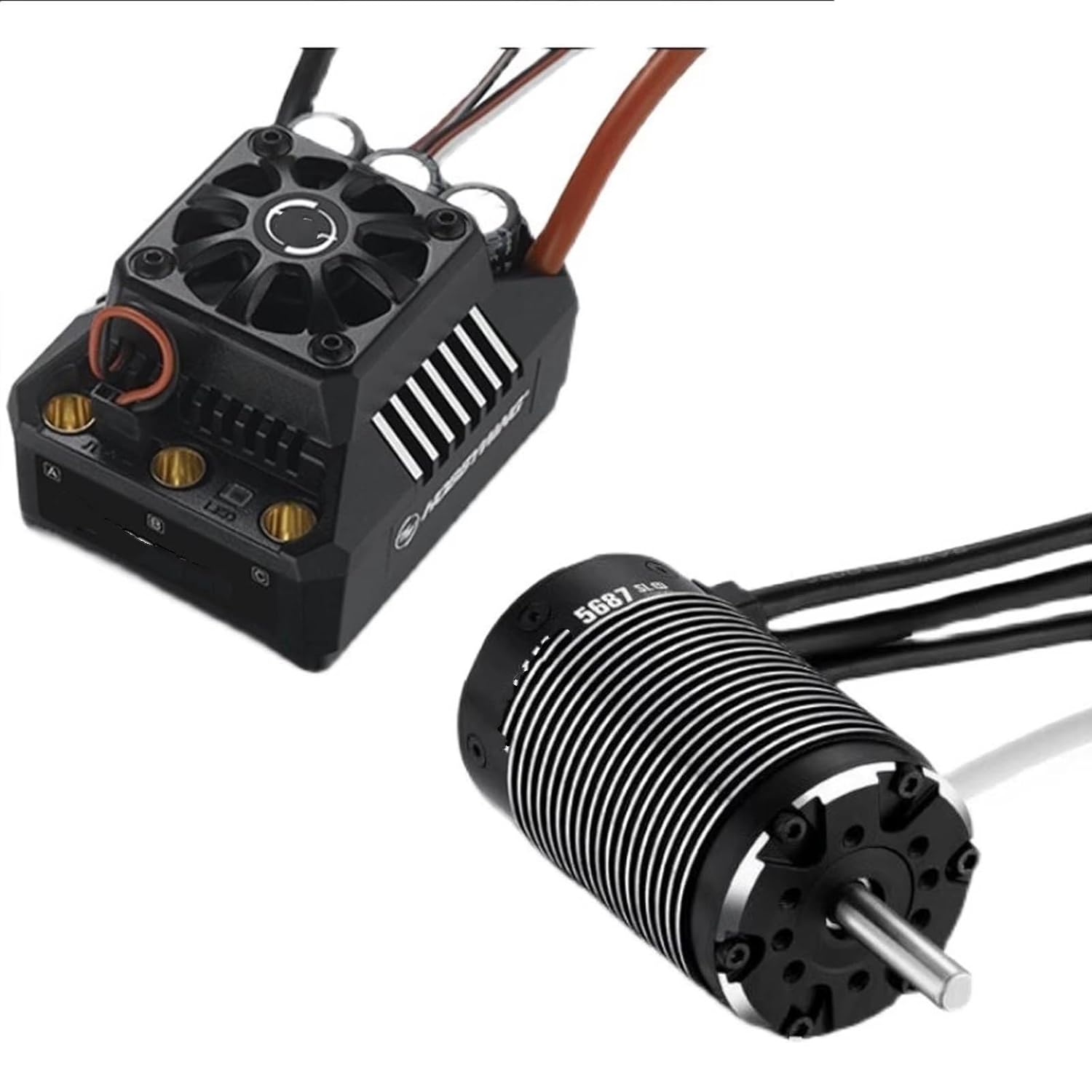 RC Car Parts Compatible with MAX6 4985SL 1650KV Sensorless Brushless Motor with MAX6 160A ESC for Combo Waterproof Brushless for 1/6 RC Car Upgrade Parts