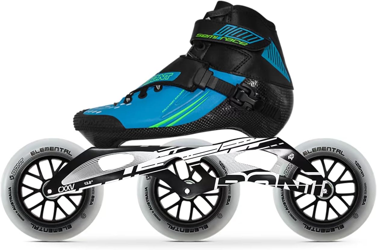 Bont 125mm Semi Race Inline Skates - Inline Speed Skating Racing - 3 Wheel Skates