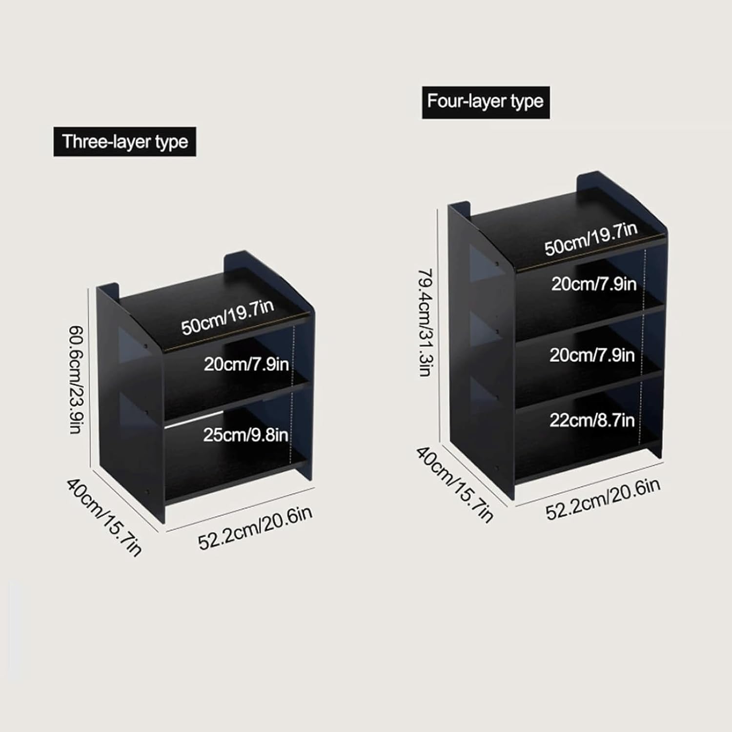 PZEOB Acrylic Audio Rack Tower AV Media Stand with Adjustable Shelves Modern Audio-Visual Shelving Stereo Cabinet Audio Rack Cabinet(Natural