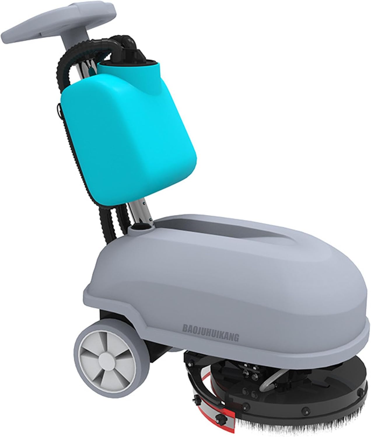 BAOJUHUIKANG Hand Pushed Floor Scrubber, Large Capacity Water Tank, Suitable for Factory Restaurants,Rotating Sweeping Robot Working Time 3-4 Hours