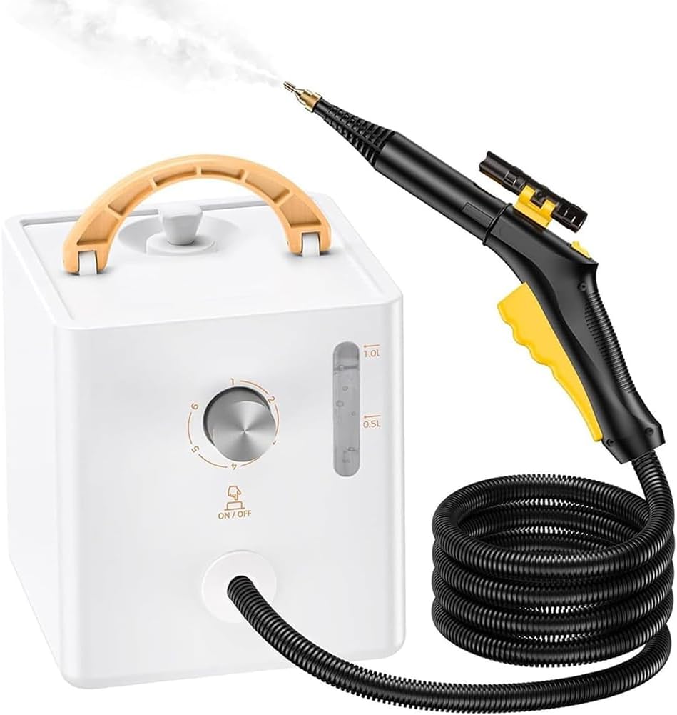 PP-Eic Large Capacity Steam Cleaner, High Pressure Steam Cleaner, 1L Portable Handheld Steam Cleaner, Car High Temperature Steam Machine, Suitable for Cleaning Home, Kitchen