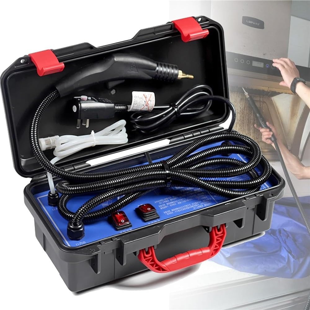 CHIPEL Home High Pressure Steam Cleaner,Handheld High Temp Portable Cleaning Machine,for Home Use Grout Tile Car Detailing Kitchen Bathroom(220v 3200W)