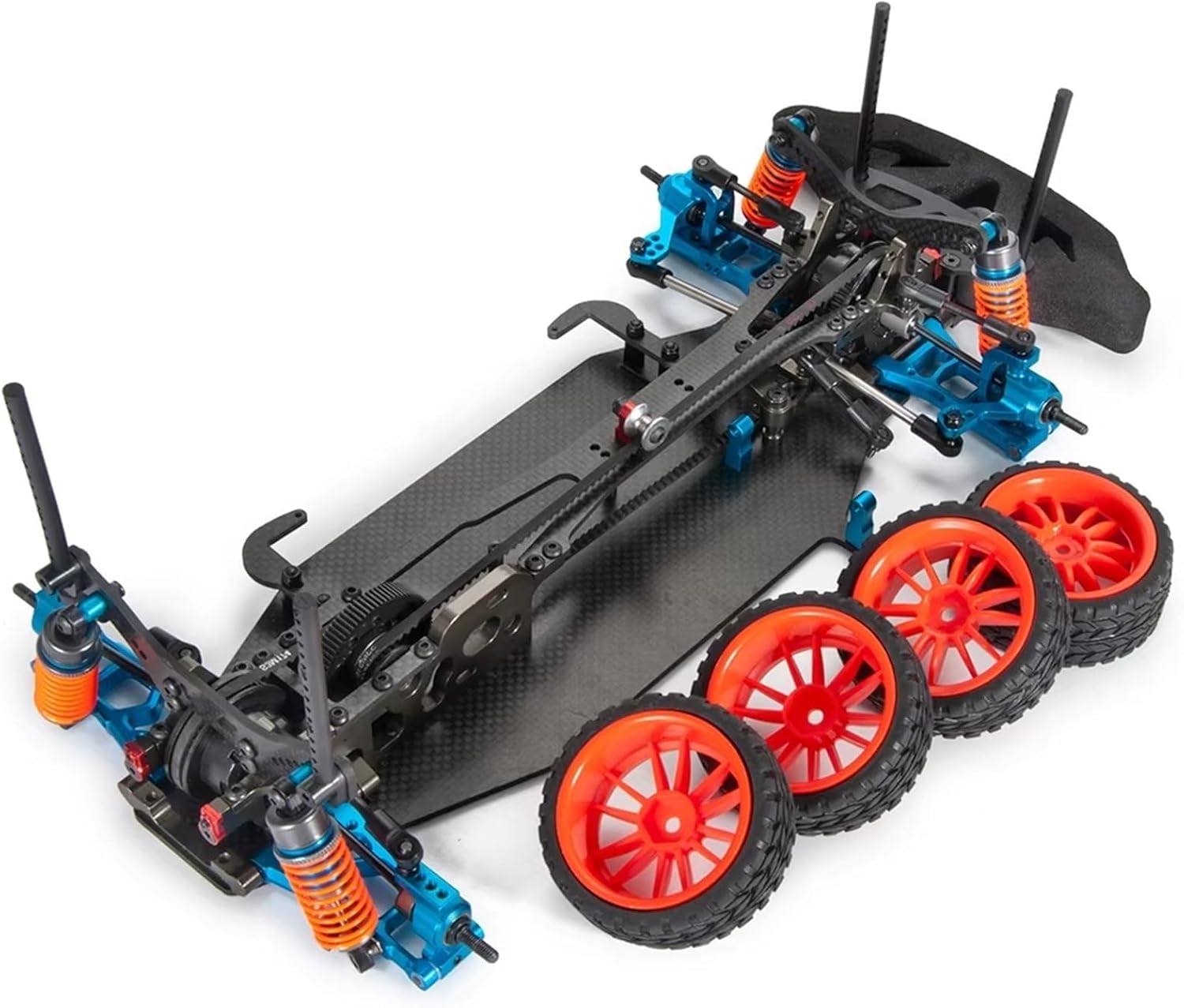 RC Car Accessories Compatible with Kyosho RC Car for Model DIY Parts Metal 338 * 158mm Frame for Chassis Kit Wheel Rims Assembled Set