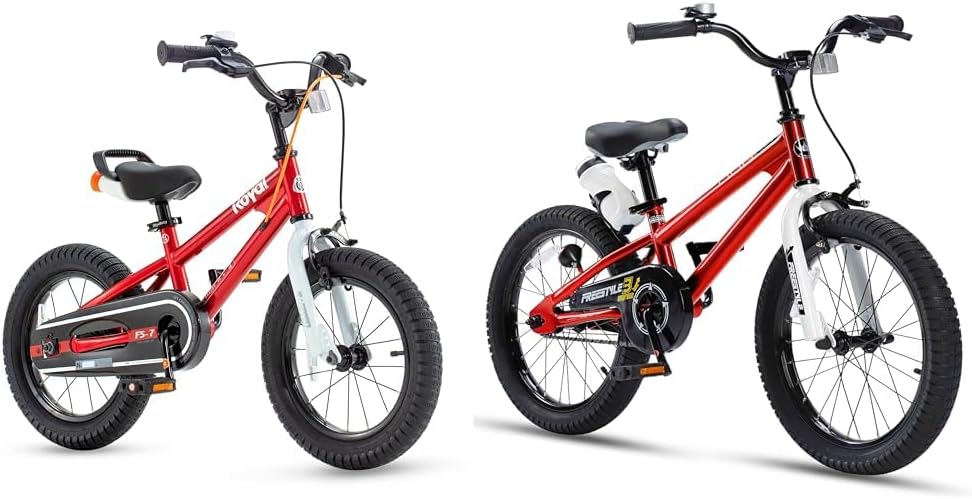 Royalbaby Kids Bikes Bundle: 16 Inch Freestyle 7 Dual Handbrakes Bicycle and 18 Inch Freestyle BMX with Kickstand
