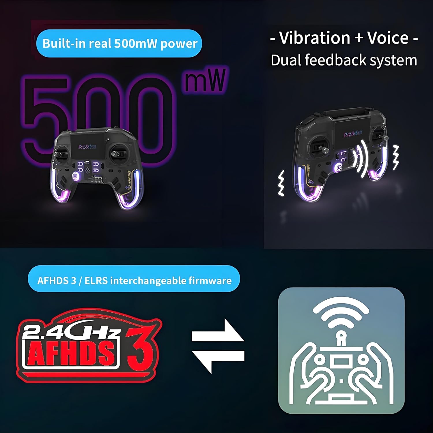 GoolRC Flysky ProArt PA01 Radio Transmitter, 2.4GHz 18-32 Channel Remote Controller with 2.4 Inch IPS Color Screen for FPV Drone/RC Helicopter/Airplane/Car/Boat/Multirotor