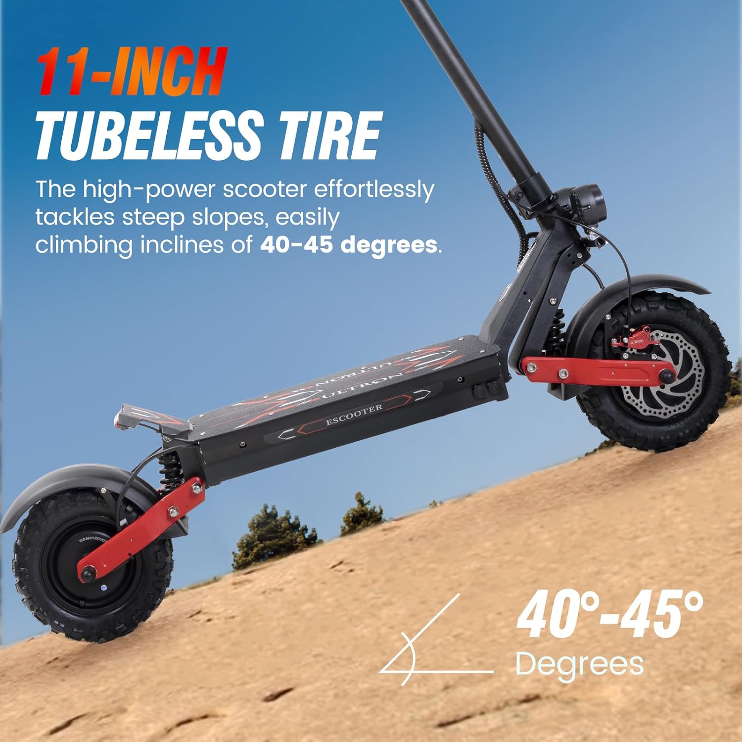 Electric Scooter with Seat for Adults, 60V 6000W Electric Scooters Adult 52mph with 1440WH Battery, Up to 50Miles Long Range, Dual Motor 11