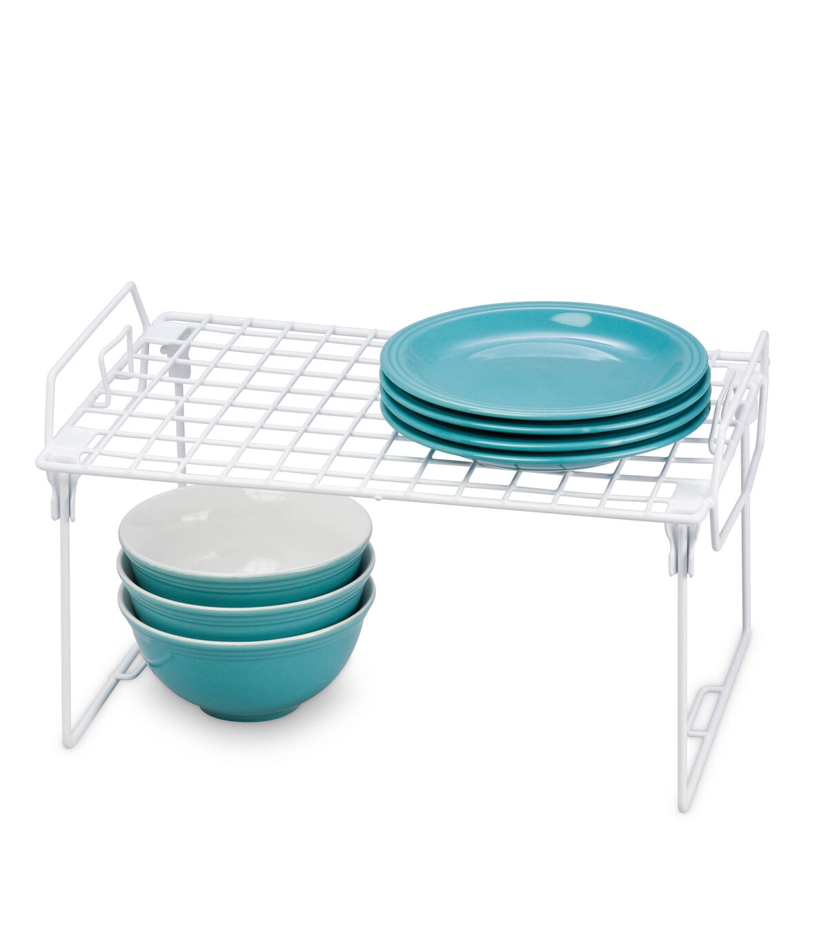 Honey Can Do 16 x 8 White Steel Folding Pantry Shelf Organizer