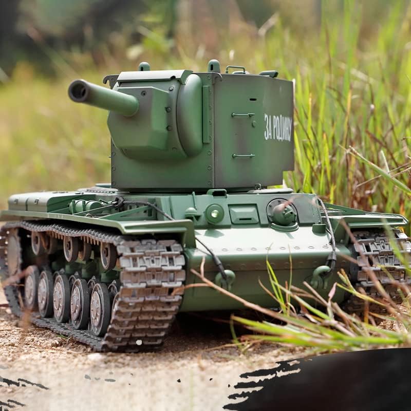 TOUCAN RC HOBBY US in Stock Henglong 1/16 7.0 Customized Soviet KV-2 Gigant RTR RC Tank 3949 Metal Tracks BB Airsoft That Shooting BB Bullets
